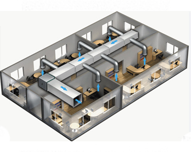 Thermal insulation design for office and factory cooling